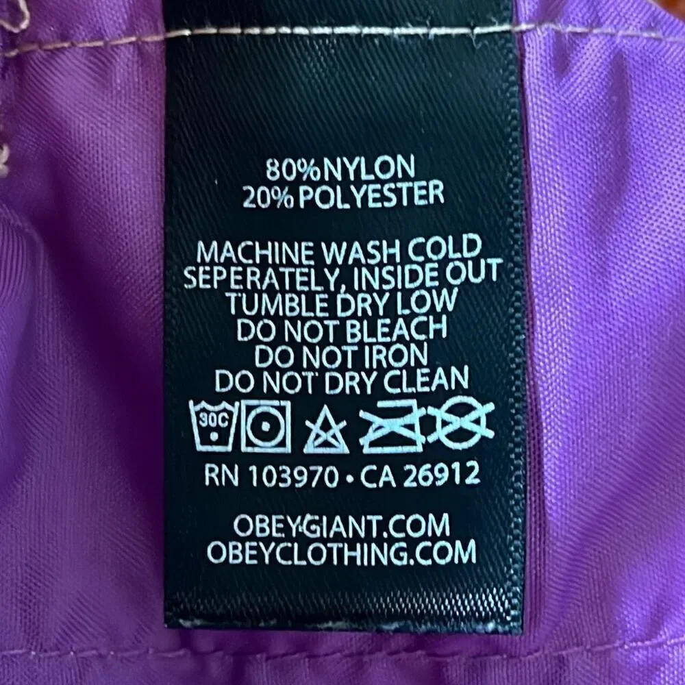 Obey Nylon/Poly Swim Trunks Sz. M